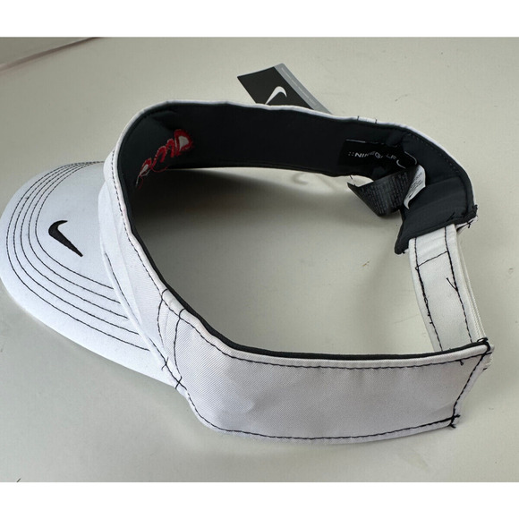 Nike Dri-FIT Swoosh Golf Visor AMC Logo Adjustable White Unisex Hat 429466-100 - Picture 4 of 9